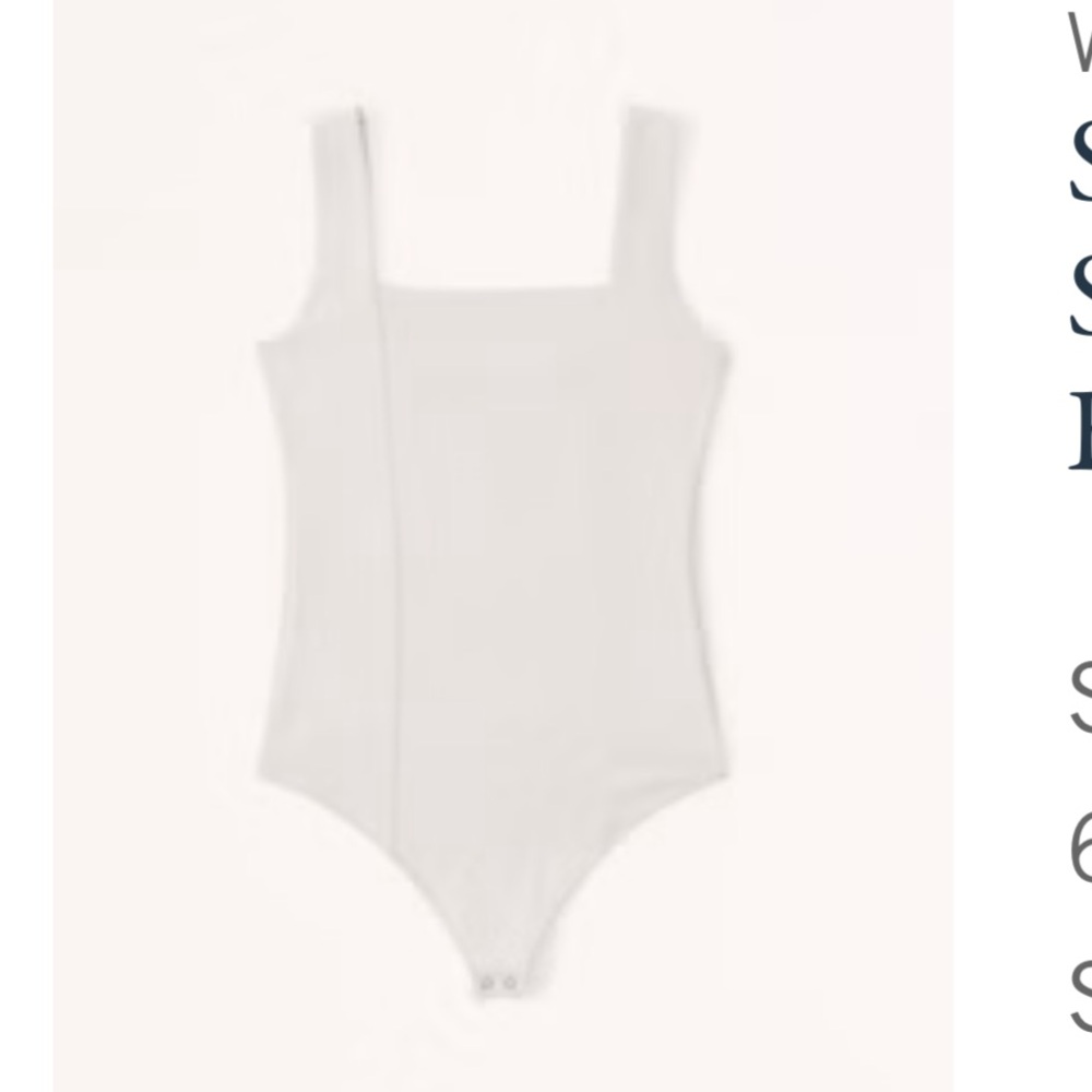 Women's Abercrombie Seamed Squareneck Bodysuit